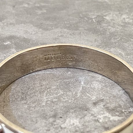 新品 alexander mcqueen 2021ss silver bangle