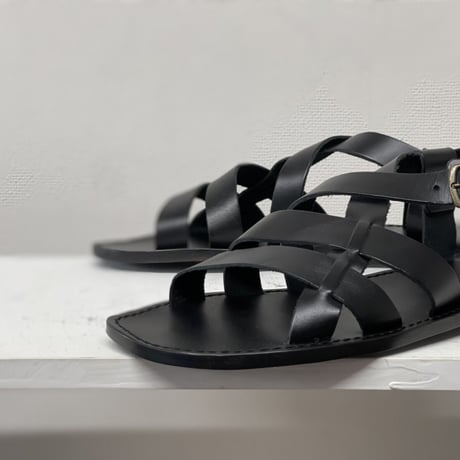 新品 hand made Italy leather sandal 43