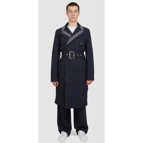 jw anderson leather logo belted coat