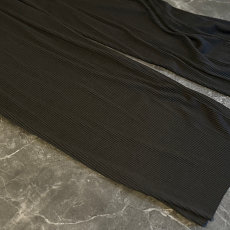 factory sample pleats wide pants black
