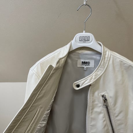 新品 mm6 maison margiela 2020ss leather jacket