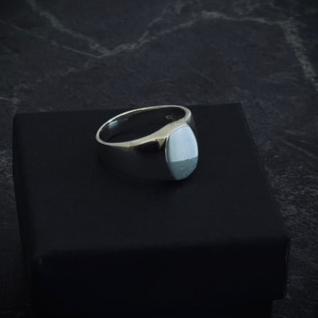 factory sample sterling silver 925 signet "oval" 14号