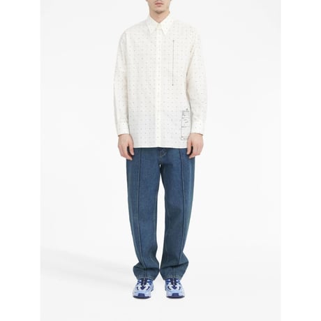 新品 mm6 2023aw logo motif over size shirt