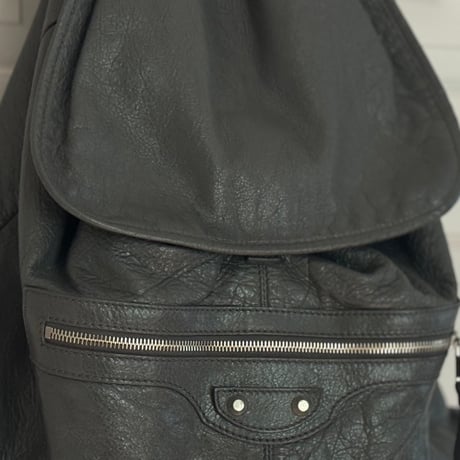 balenciaga leather back pack