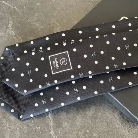 chanel 2023ss “coco” logo neck tie