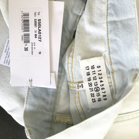 新品 maison margiela 2019ss bleach denim 29