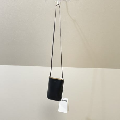新品 jilsander leather shoulder pouch black