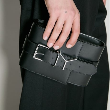 新品 yproject leather shoulder bag
