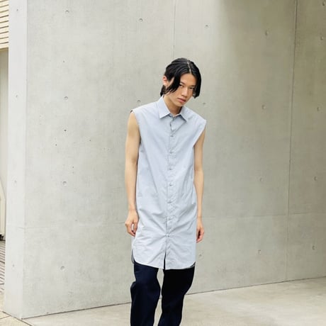 新品 maison margiela 2019ss over size sleeveless long shirt