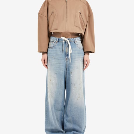 mm6 maison margiela 2020 draw string wide denim