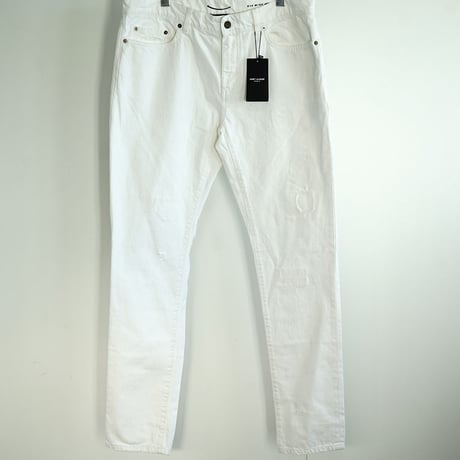 新品 saint laurent  crash repair skinny denim