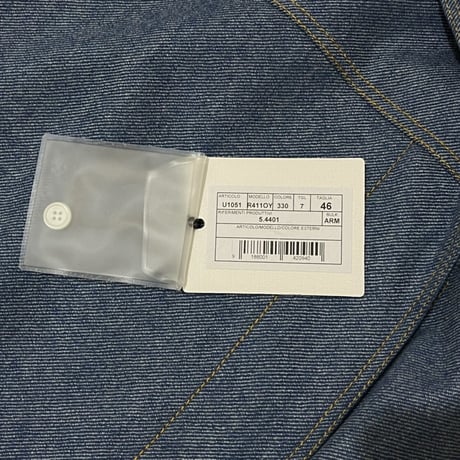 新品 agnona cashmere mix demin long coat 44