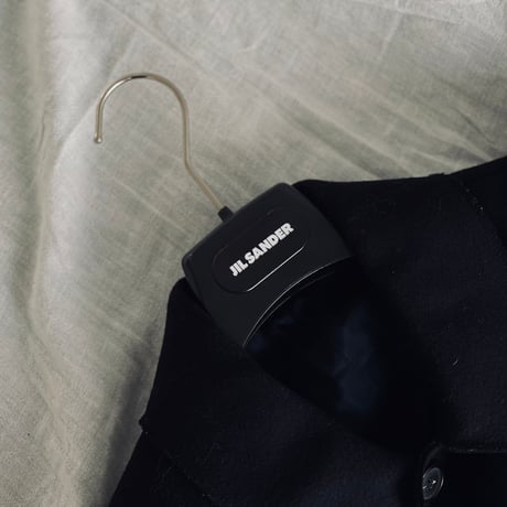 jilsander cashmere wool black coat 46