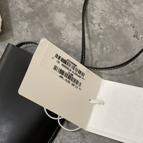 新品 jilsander leather shoulder pouch black
