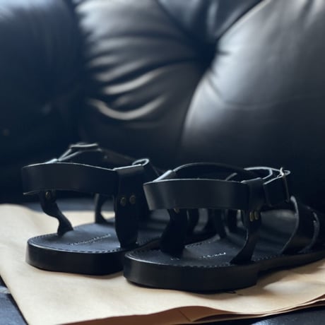 新品 hand made Italy leather sandal 41