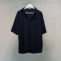 【price down】factory sample pleats oversize shirt black