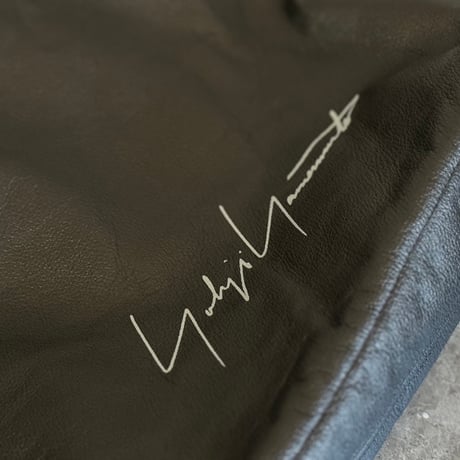 yohji Yamamoto cowhide leather logo bag