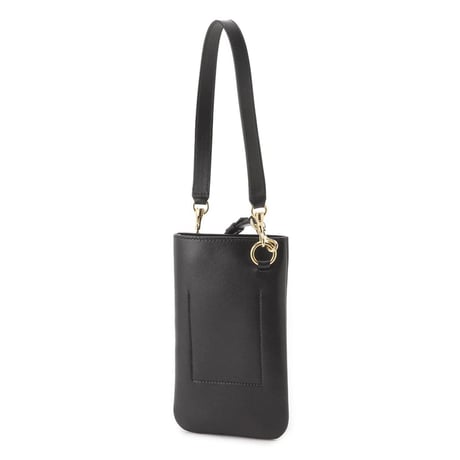 新品 jilsander logo leather shoulder bag black