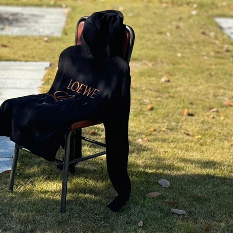 loewe over size anagram logo hoodie