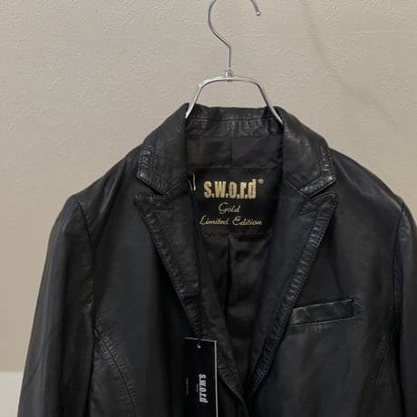 新品 S.W.O.R.D made in Italy leather jacket 44