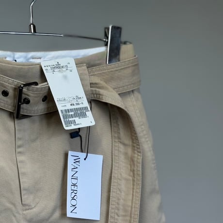 新品 jw anderson gabardine belted pants