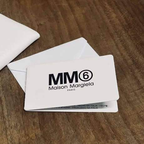 新品 mm6 maison margiela 2021ss fake leather wallet
