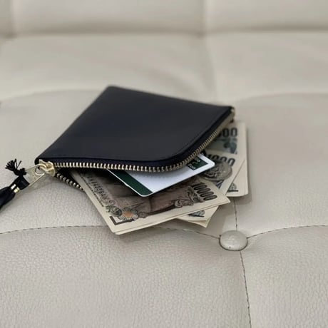 新品 comme des garcons 2024ss leather wallet black