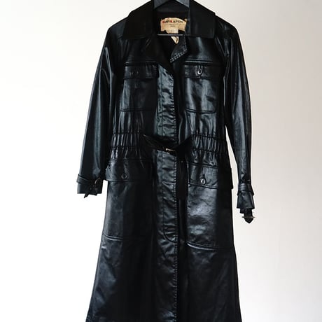 Yves Saint Laurent rive gauche ”初期" fake leather coat black