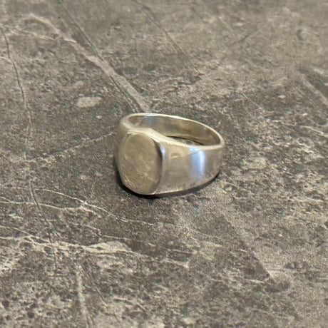 factory sample sterling silver 925 signet "oval" 14号