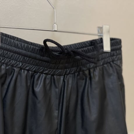 新品 mm6 maison margiela 2021ss fake leather eazy pants S