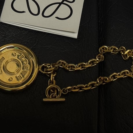 loewe silver anagram logo charm bracelet