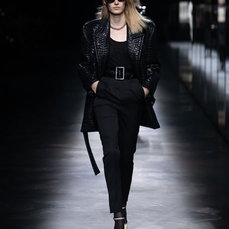 新品 2019aw saint laurent paris side line tuxedo trousers 40