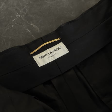 saint laurent silk tack tuxedo pants 40