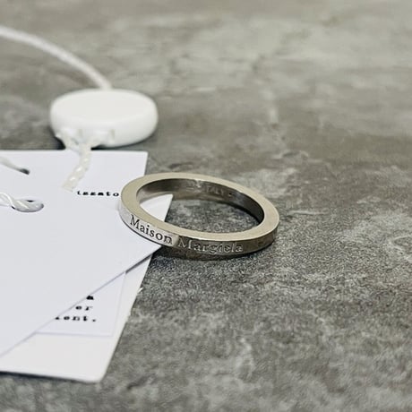 新品 maison margiela silver logo ring