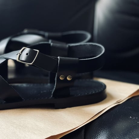 新品 hand made Italy leather sandal 41