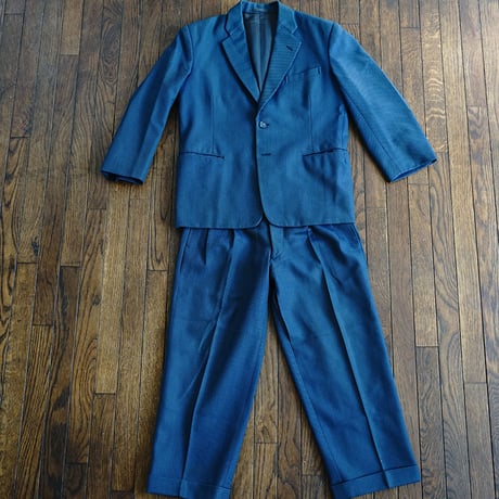 vintage set up suit blue