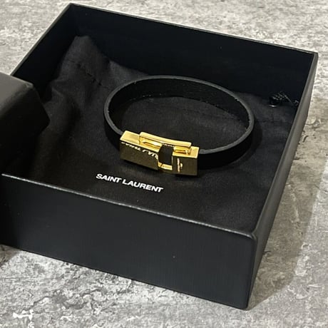 新品 saint laurent 2021ss leather bracelet