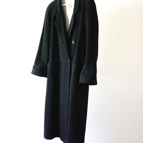 BURBERRY cashmere wool double coat black
