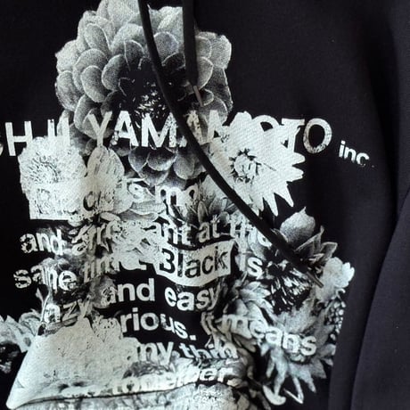 yohji yamamoto over size flower hoodie 3