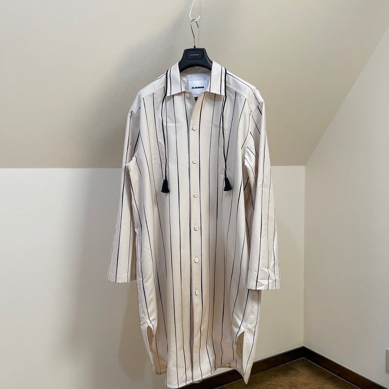 新品 jilsander 2020ss over size stripe shirt coat