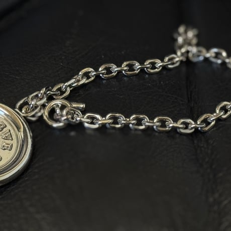 loewe silver anagram logo charm bracelet
