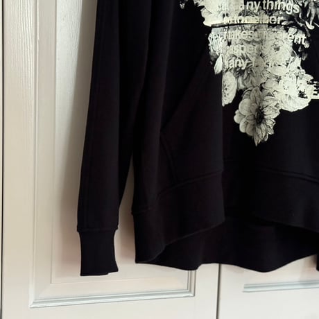 yohji yamamoto over size flower hoodie 3