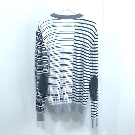 maison margiela elbow patch cardigan