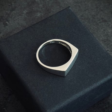 "atelier sample" sterling silver 925 signet ring "square” 14号