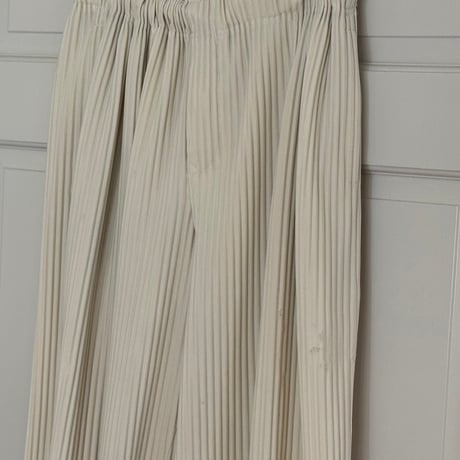 homme plisse issey miyake pleats white pants