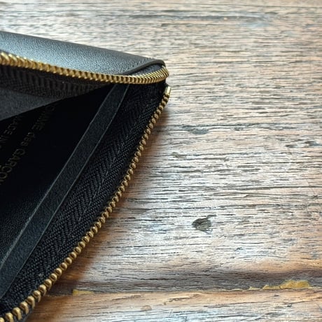 新品 comme des garcons 2024ss leather wallet black
