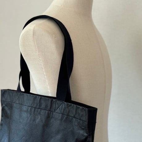 yohji Yamamoto cowhide leather logo bag