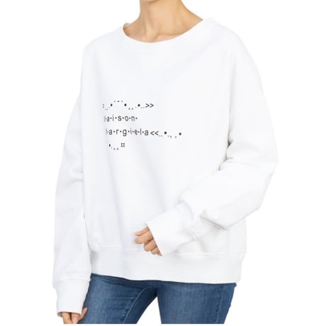 新品 maison margiela over size logo sweat