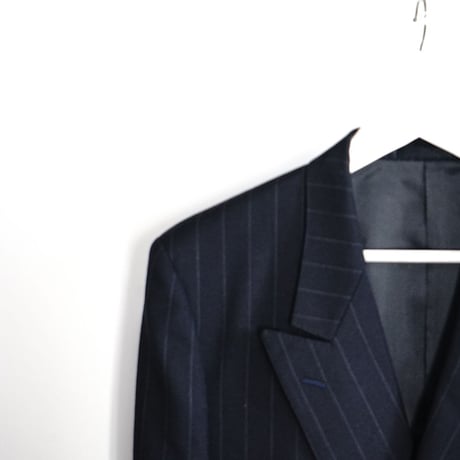 yves saint laurent double  set up suit stripe
