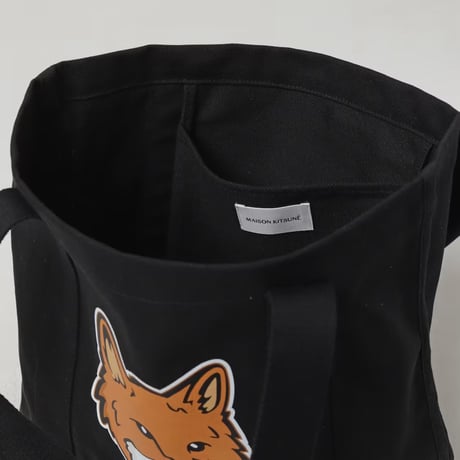 新品 maison kitsune 2025 fox head tote bag